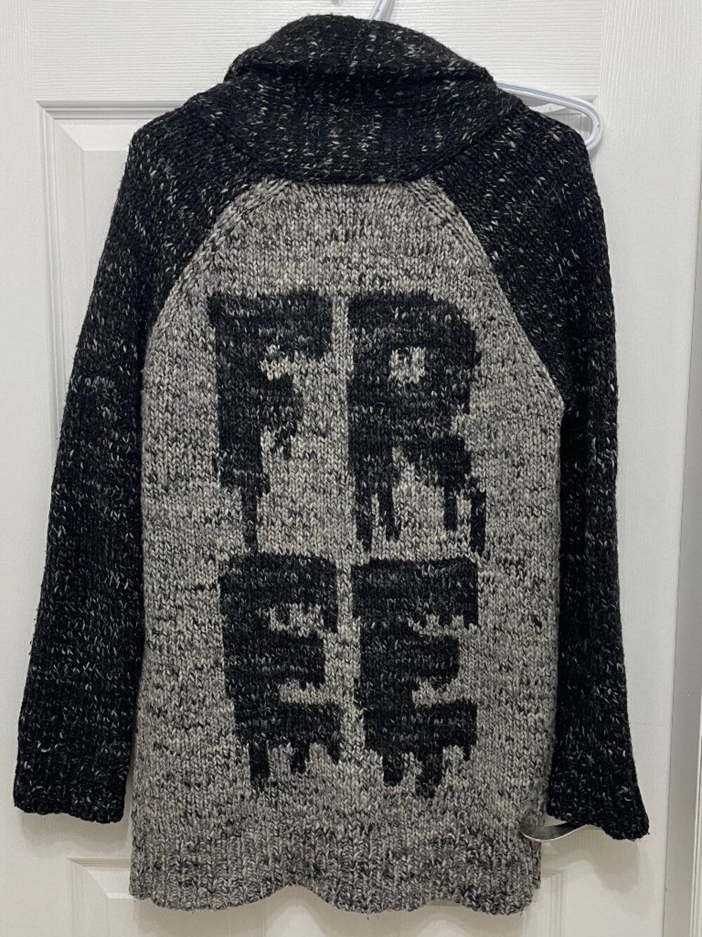 Wilfred Free Aritzia Rewind Zip Up Cardigan Sweater Wool Alpaca Gray Black S